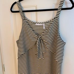 Black & White Sweetheart Stripe Tank Top